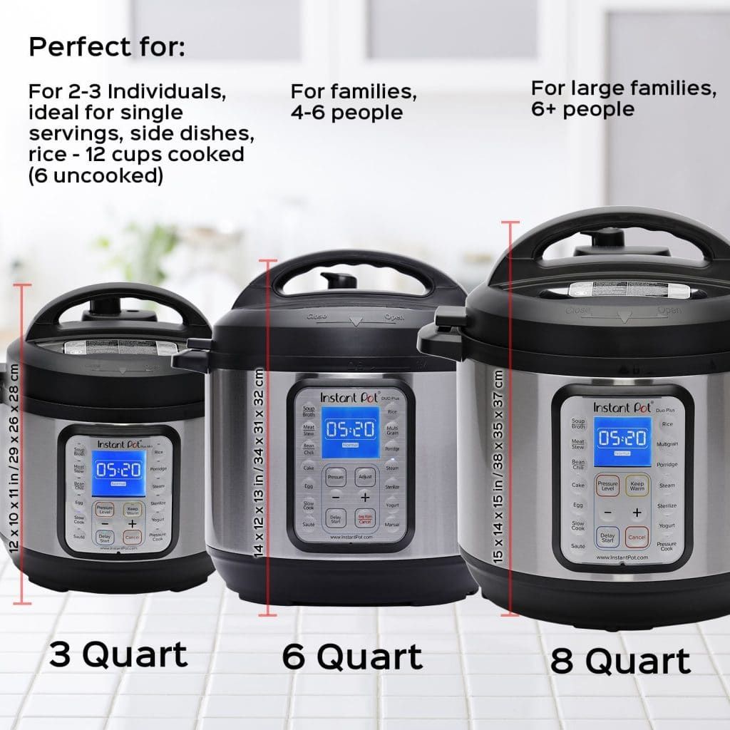 Instant Pot Duo Sizes - InstantPotClub.com